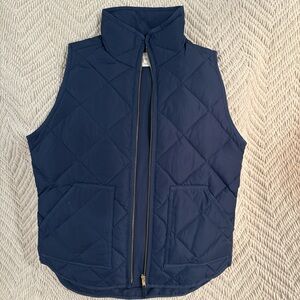 J. Crew Navy Blue Quilted Vest
